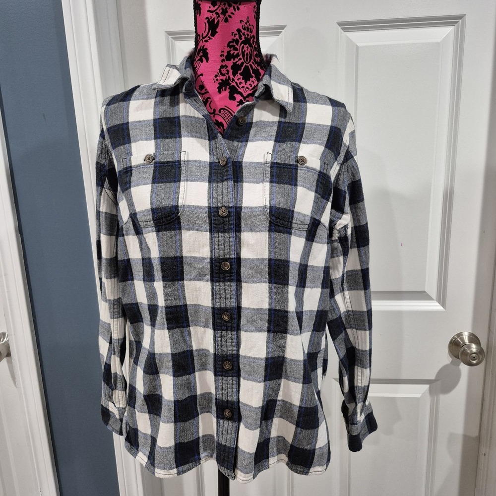 Duluth Shirt Womens Medium Flannel Buffalo Check Free Swingin' Long Sleeve